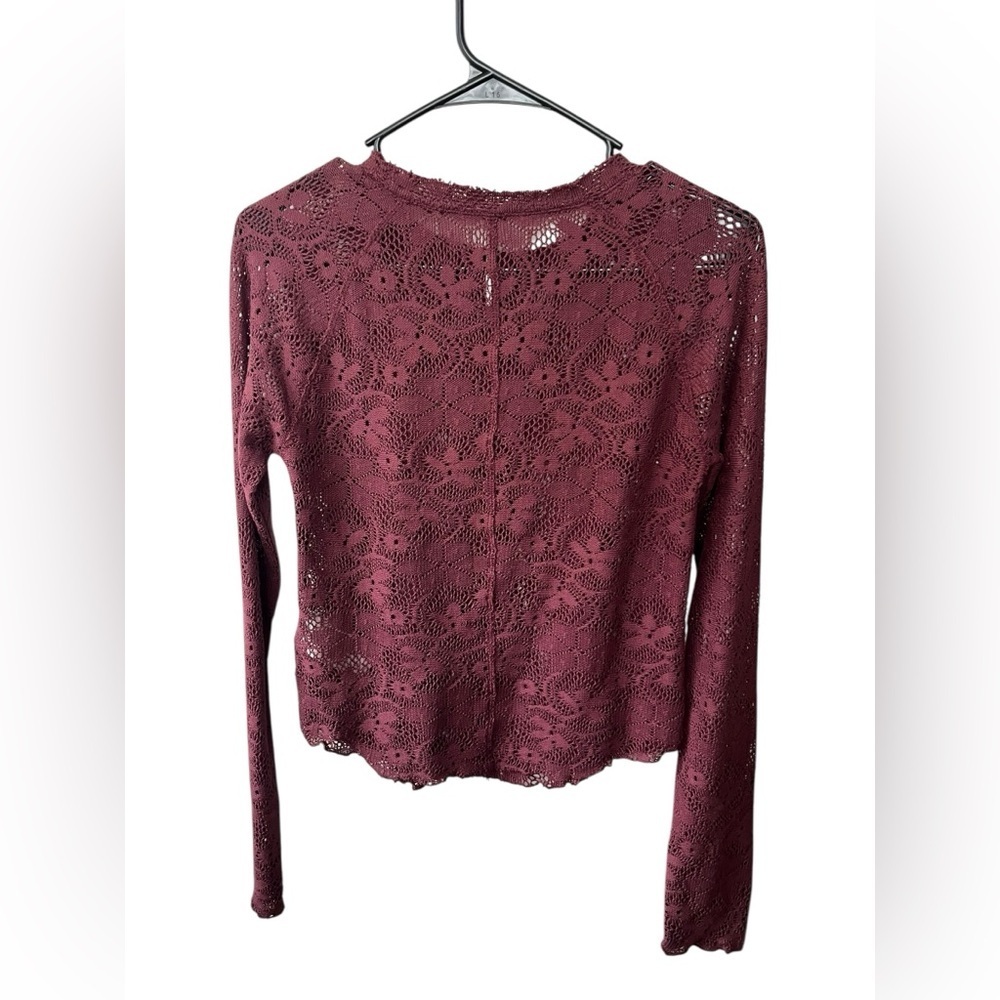 Free People In The Meadow Lace Top in Port Royal, Size Small - Picture 6 of 11